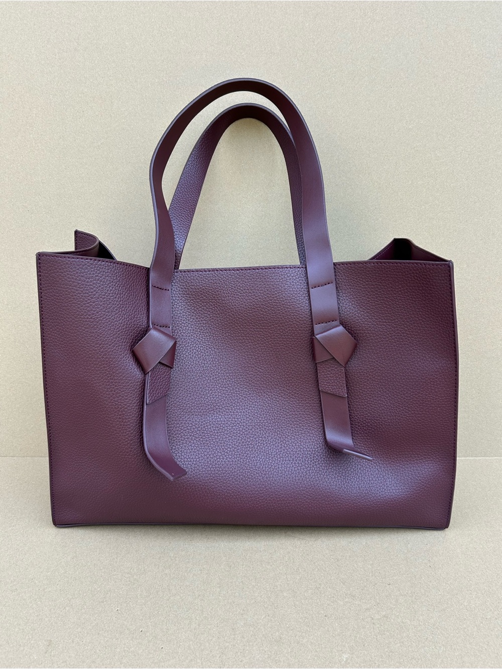 Rachel Zoe Arialith Tote Book work Bag Vegan Leather Bordeaux Red Burgundy